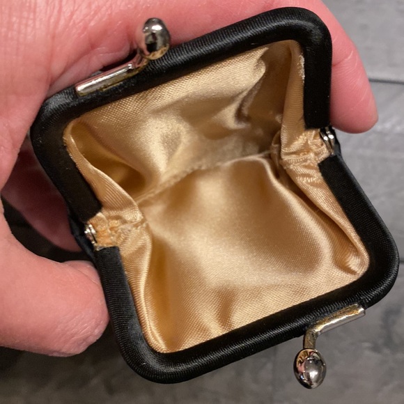 Ann Taylor 100% Silk and Sequins Evening Satchel with Coin Purse - Picture 7 of 7